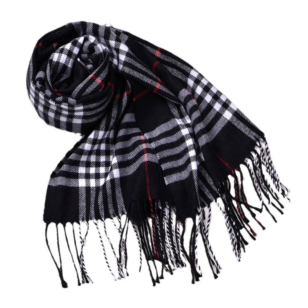 Wool Scarf Men - British Style Winter Scarves Faux Cashmere