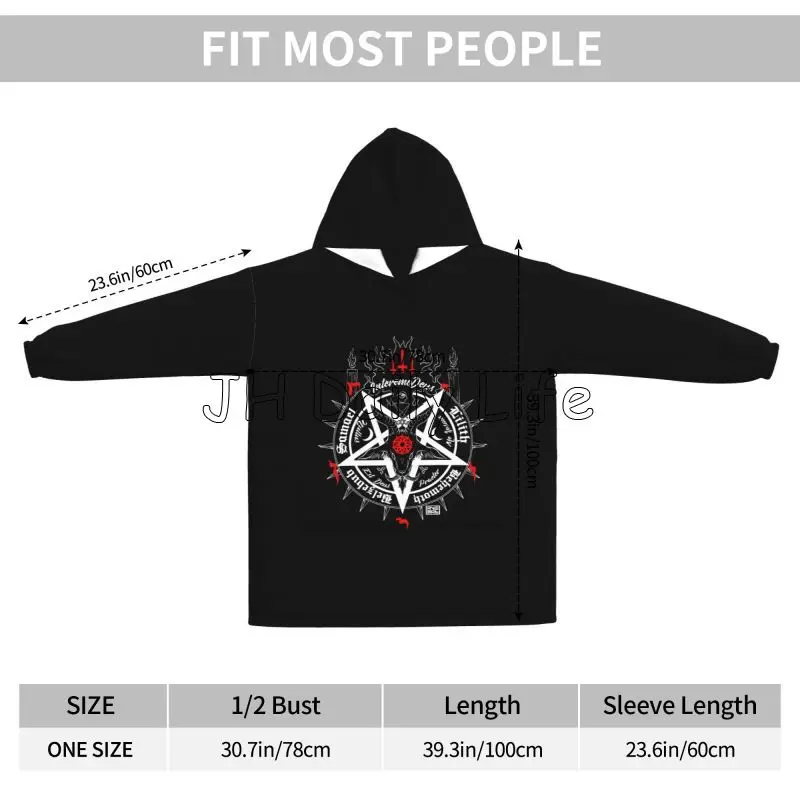 Black Satan Skull Dead Head My - Sherpa Hoodie Fleece recension och pris