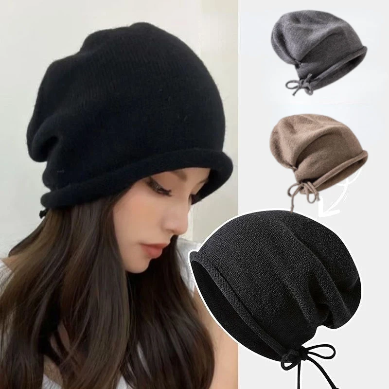 Knitted Bonnet Hoods Female Wi - Knit Beanie Hat Warm recension och pris