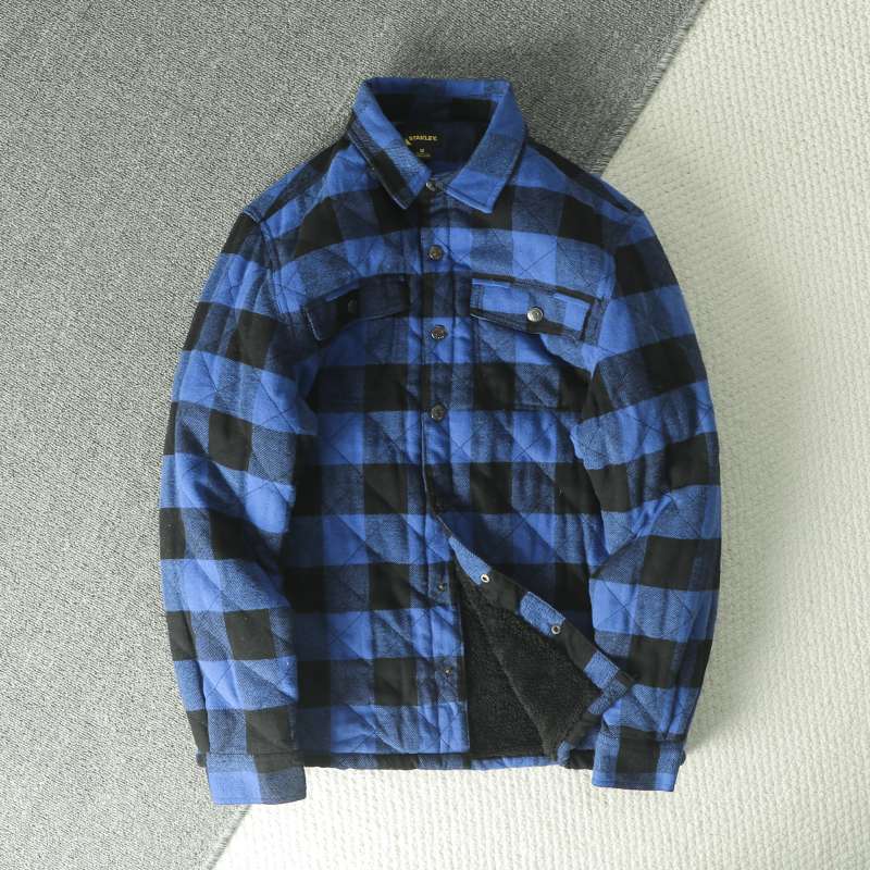 Fall Winter Men's Plaid Flanne - Flannel Shirt Lined recension och pris