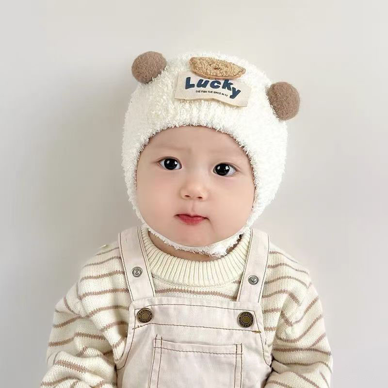 Cute Bear Baby Ear Protection  - Knit Beanie Hat Warm recension och pris