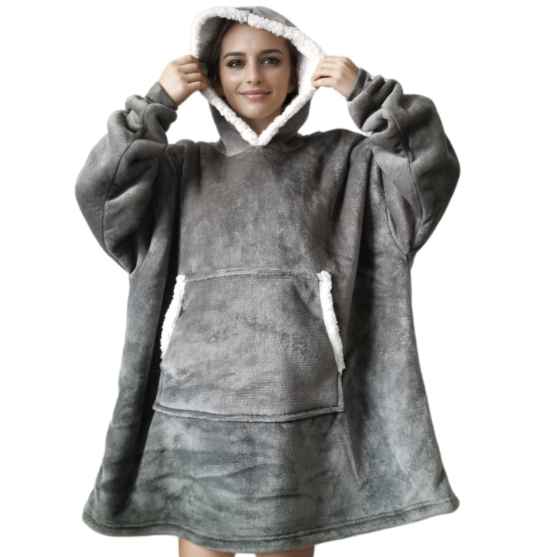 Wearable Adult Super Soft Flan - Sherpa Hoodie Fleece recension och pris