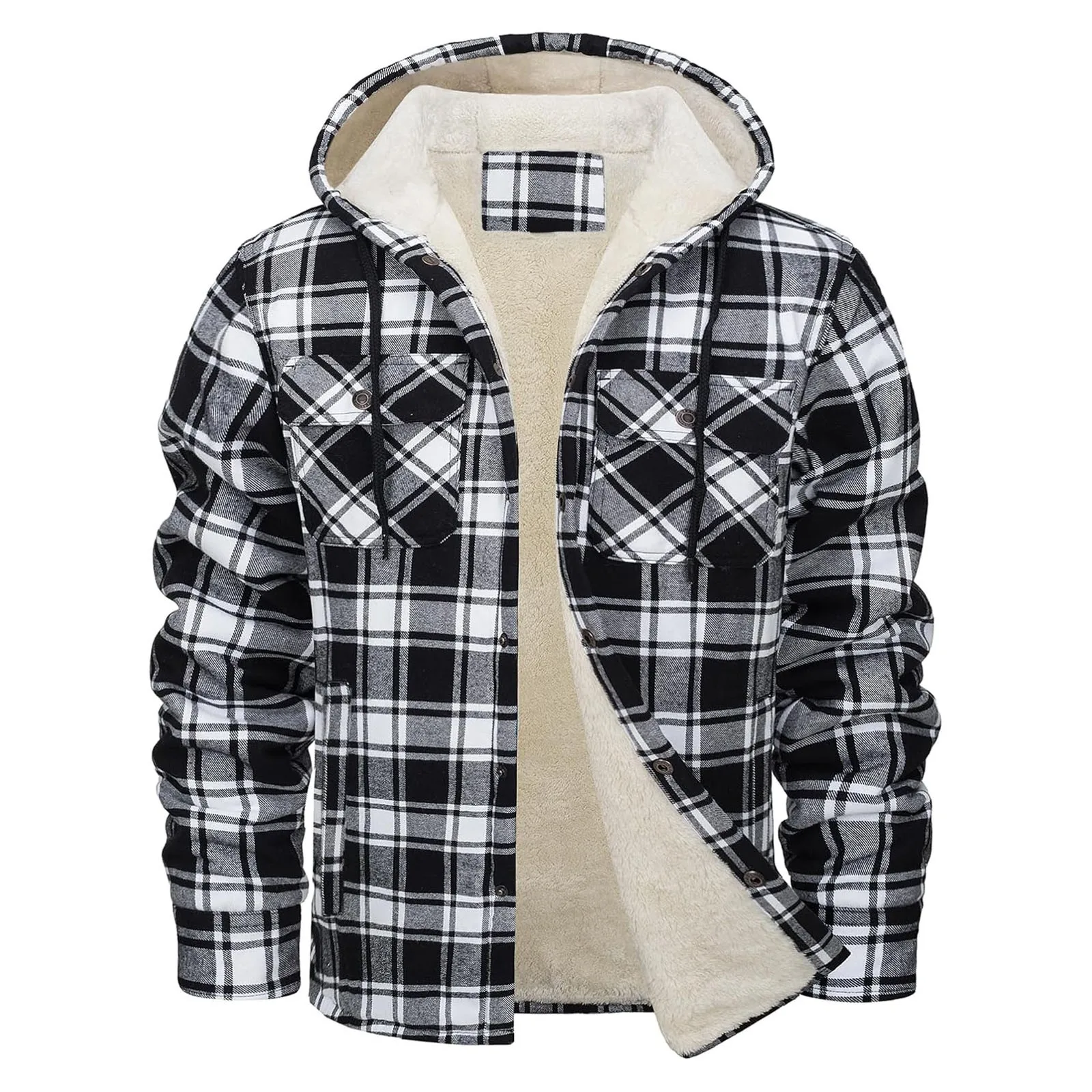 Thick Warm Flannel Hooded Jack - Flannel Shirt Lined recension och pris