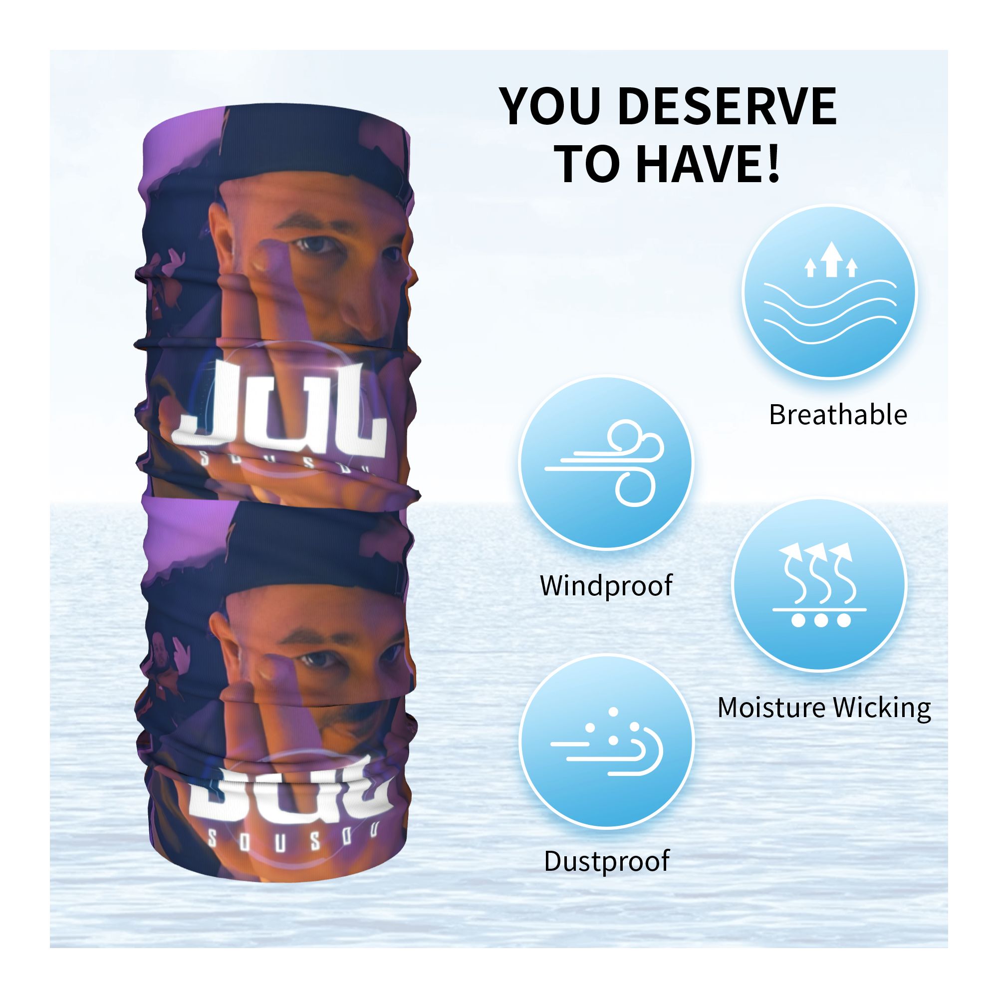 Custom JuL Rap Music Bandana W - Neck Gaiter Fleece recension och pris