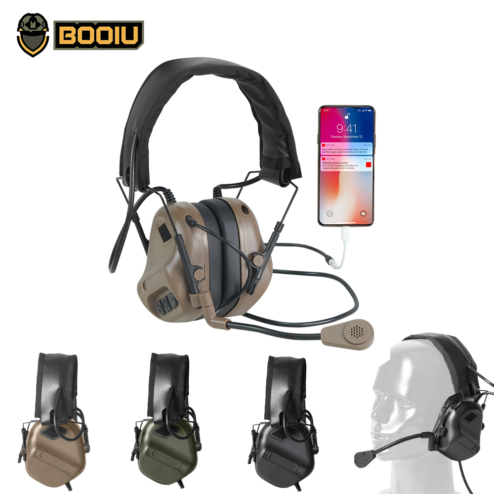BOOIU Tactical Electronic Shoo - Earmuffs Foldable recension och pris