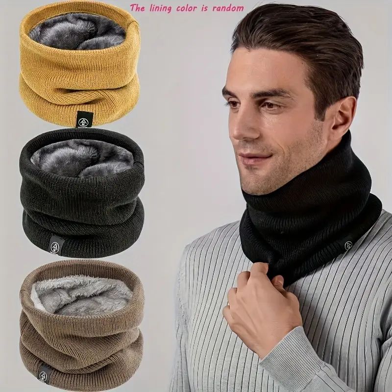 Warm Knitted Scarf Thickened P - Neck Gaiter Fleece recension och pris