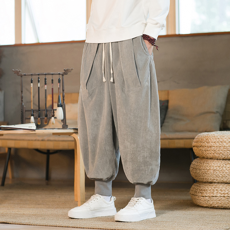 2023 Men Winter Solid Color Co - Corduroy Pant Warm recension och pris