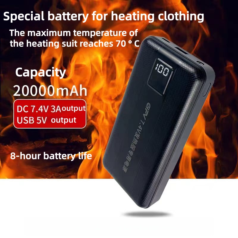 New Large Capacity 7.4V/3A/160 - Heated Vest Battery recension och pris