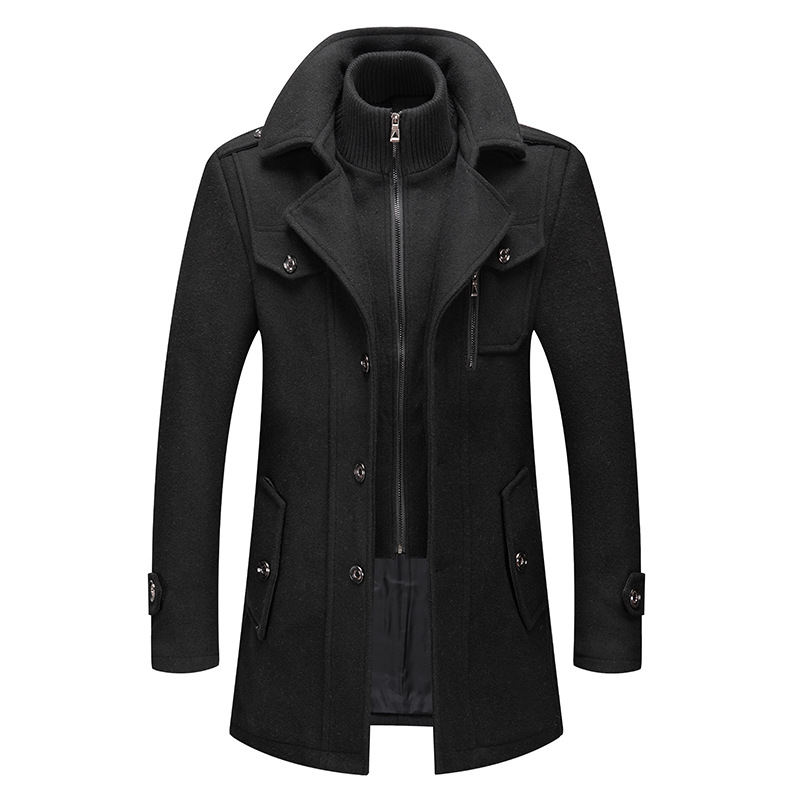 Winter Men's Wool Coat Oversiz - Wool Coat Peacoat recension och pris