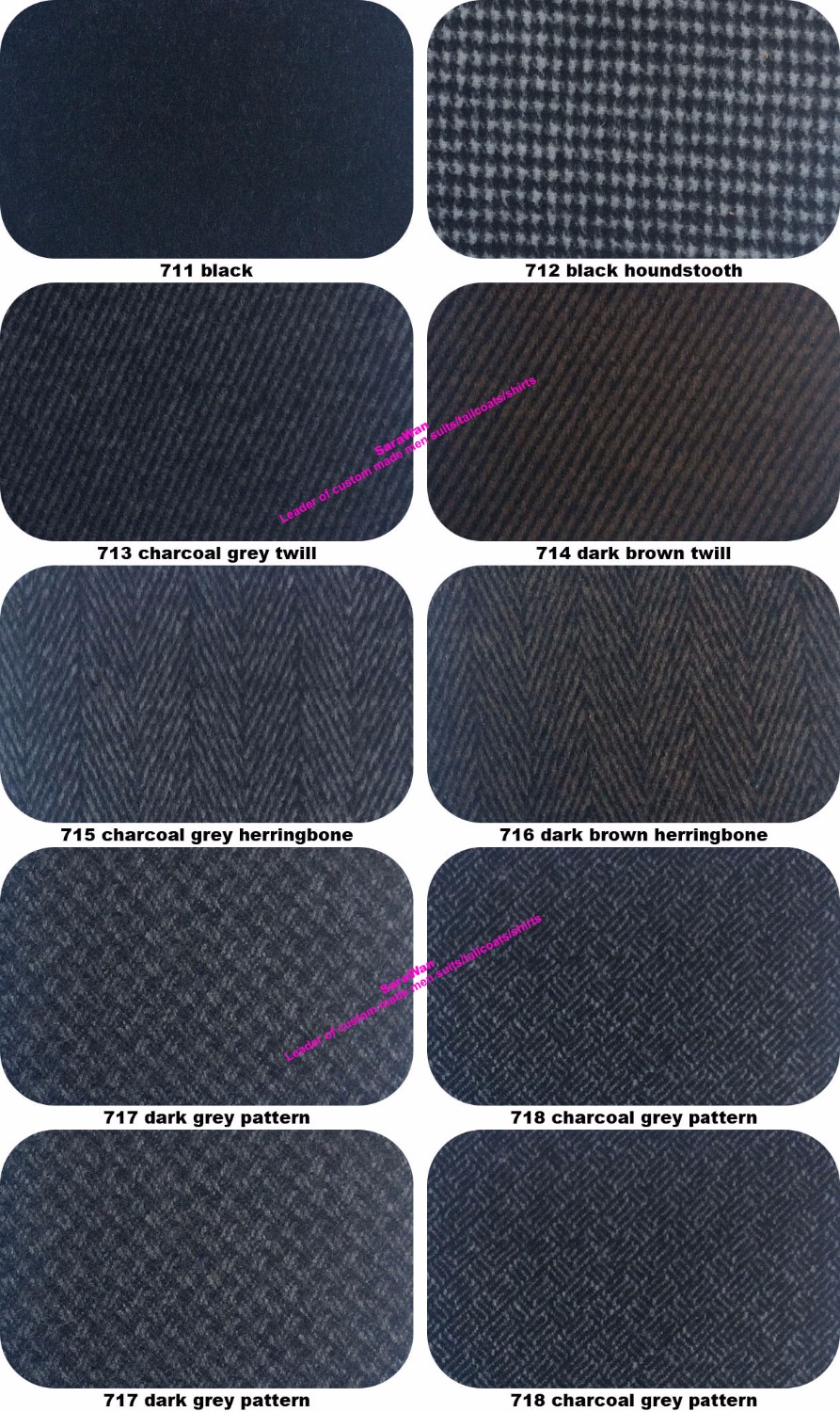 Custom Made Charcoal grey Pea  - Wool Coat Peacoat recension och pris