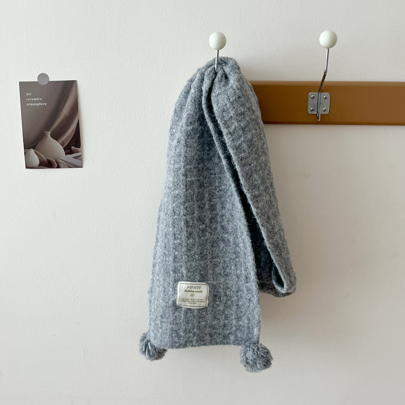 Winter hanging ball waffle kni - Wool Scarf Men recension och pris